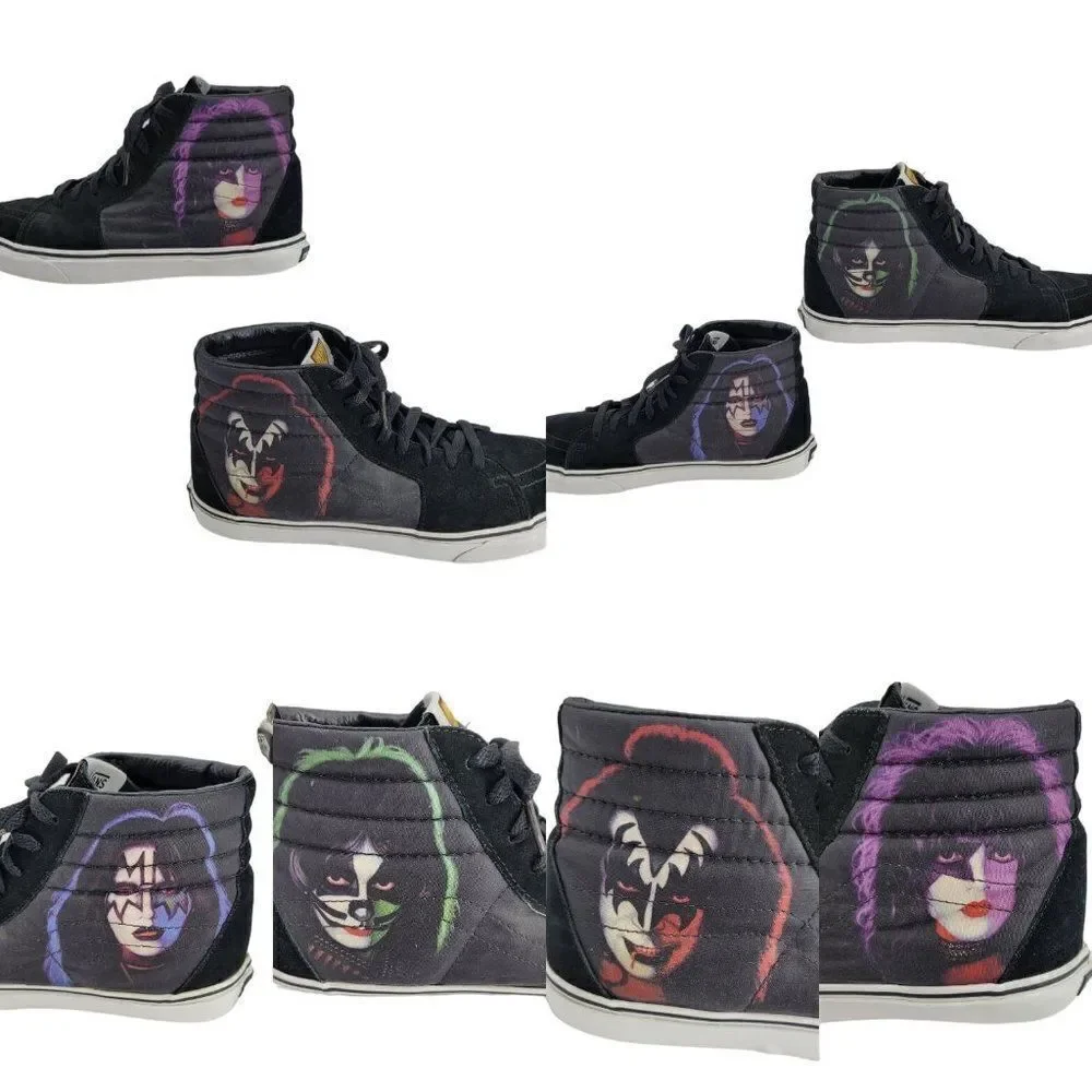 Vans SK8 Hi Top Kiss Sneakers 12 Solo Album Faces Skateboard Sneaker '08 Limited